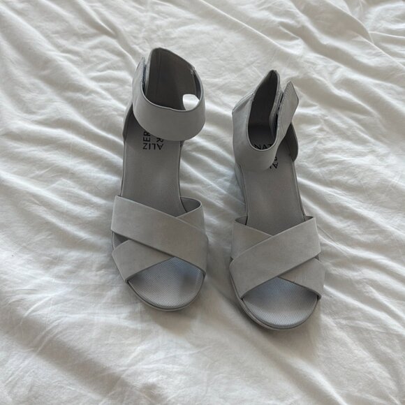 Naturalizer Shoes - COPY - 64. NWOT Naturalizer Riviera Light Gray Wedge Sandals